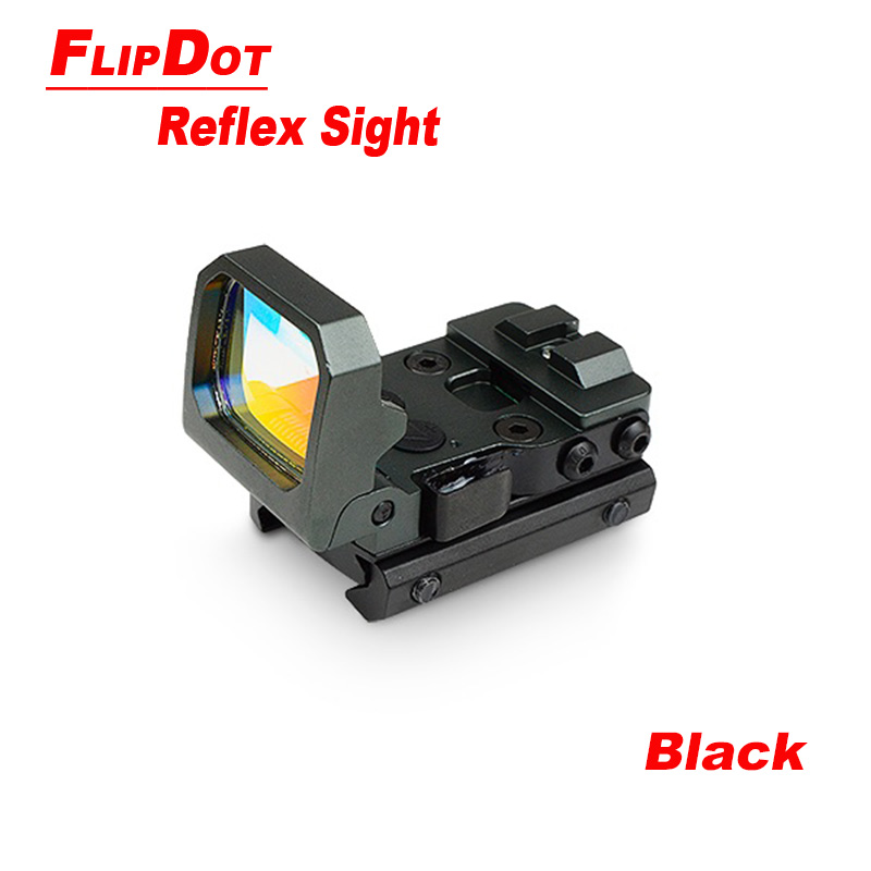 Tactical RMT Flip Red Dot Pistol Sight Holographic Reflex BLACK